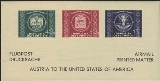 AUSTRIA 1949 UNIVERSAL POSTAL UNION COMBI USA-related sheetlet